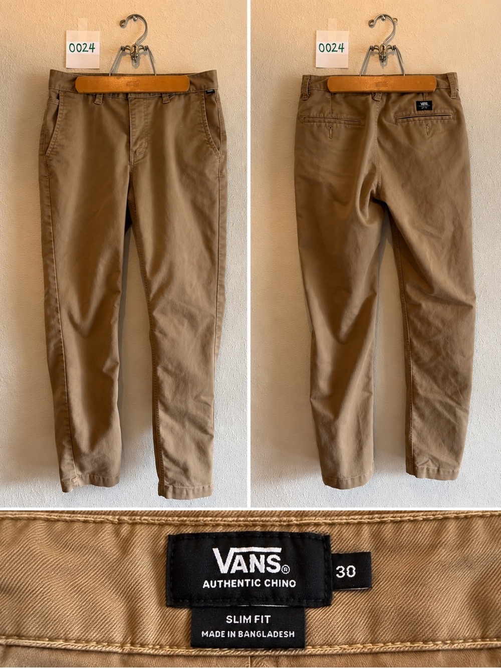 Vans Slim Fit Authentic Chino Pants - Tan